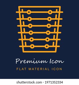 Santoor premium material ui ux isolated vector icon in navy blue and orange colors