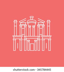 Santorini colored line Illustration
