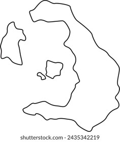 santorini map, santorini vector, santorini outline, santorini