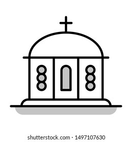 santorini thin line vector icon