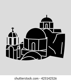 Santorini  Vector Illustration