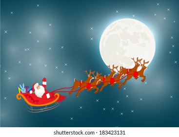 Sants with Deers illustartion vector