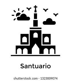 Santuario castle solid icon 