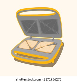 Sanwich maker cartoon vector isolated