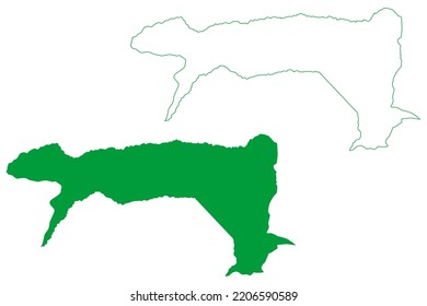 Sao Benedito municipality (Ceará state, Municipalities of Brazil, Federative Republic of Brazil) map vector illustration, scribble sketch Sao Benedito map