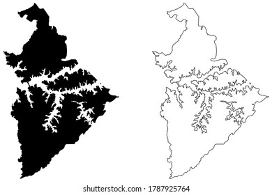 Sao Bernardo do Campo City (Federative Republic of Brazil, Sao Paulo State) map vector illustration, scribble sketch City of Sao Bernardo do Campo map