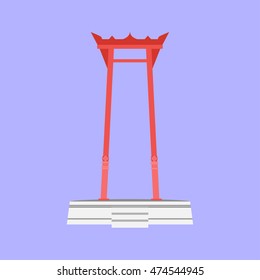 Sao Chingcha giant swing .Landmarks of Thailand