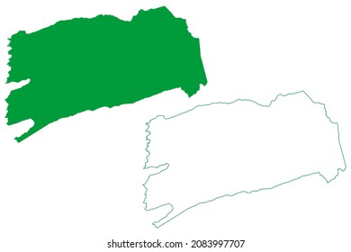 Sao Desiderio municipality (Bahia state, Municipalities of Brazil, Federative Republic of Brazil) map vector illustration, scribble sketch Sao Desiderio map