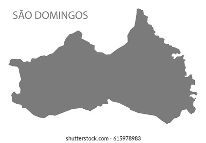 Sao Domingos Cape Verde municipality map grey illustration silhouette