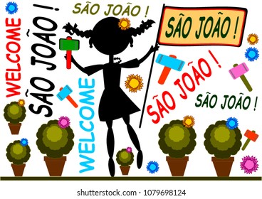Sao Joao , background,vector.