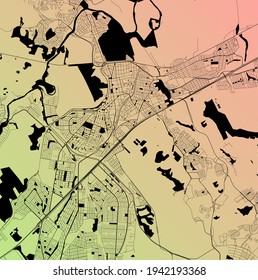 Sao Jose dos Campos, Brazil - Urban vector city map with parks, rail and roads, highways, minimalist town plan design poster, city center, downtown, transit network, street blueprint