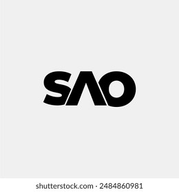 SAO letter monogram typography logo