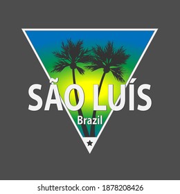 Sao luis Diseño de camiseta de afiches de vectores de la ciudad de Brasil