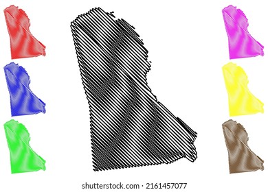 Sao Luis do Quitunde municipality (Alagoas state, Municipalities of Brazil, Federative Republic of Brazil) map vector illustration, scribble sketch Sao Luis do Quitunde map