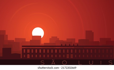 Sao Luis Low Sun Skyline Scene