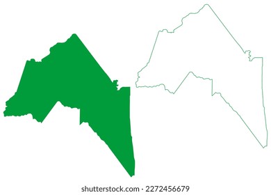 Sao Mateus municipality (Espírito Santo state, Municipalities of Brazil, Federative Republic of Brazil) map vector illustration, scribble sketch Sao Mateus map