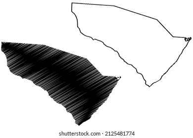 Sao Miguel dos Milagres municipality (Alagoas state, Municipalities of Brazil, Federative Republic of Brazil) map vector illustration, scribble sketch Sao Miguel dos Milagres map