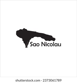 Sao Nicolau map and black letter design on white background