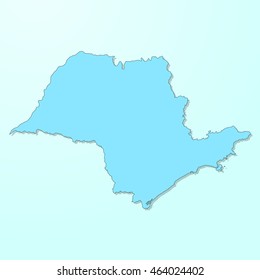 Sao Paulo blue map on degraded background vector