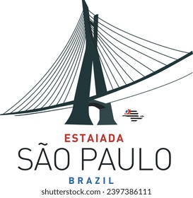 Puente de la ciudad de Sao Paulo Stay bridge Construcción Arquitectura Logo Congreso Bandera Turística