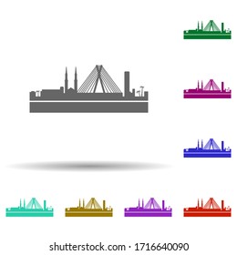 Sao paulo detailed skyline multi color icon. Simple glyph, flat vector of cities icons for ui and ux, website or mobile application