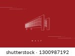 Sao Paulo Museum Brazil Vector Outline Icon/ January, 31 - 2019.