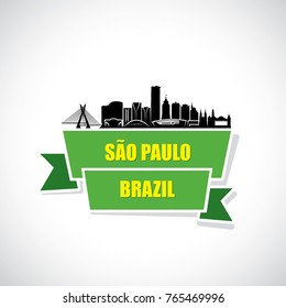 Sao Paulo skyline - Brazil - vector illustration