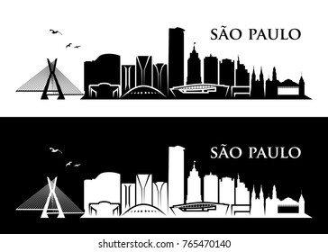 Sao Paulo skyline - Brazil - vector illustration