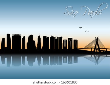 Sao Paulo skyline - vector illustration