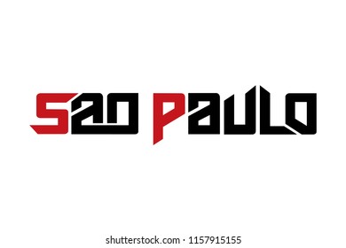 Sao Paulo typography design vector, for t-shirt, poster and other uses