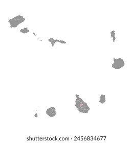 Sao Salvador do Mundo municipality map, administrative division of Cape Verde. Vector illustration.