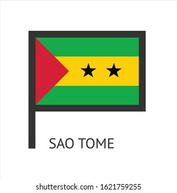 
sao tome country flag symbol on a white background