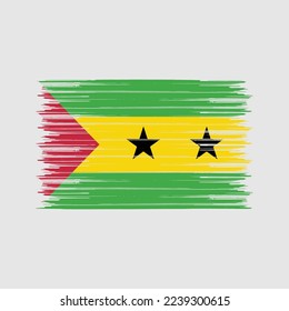 São Tomé und Prä-Flag, Vektorgrafik