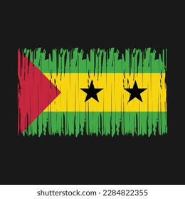 São Tomé und Prä-Flag, Vektorgrafik