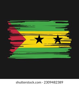 São Tomé und Prä-Flag, Vektorgrafik