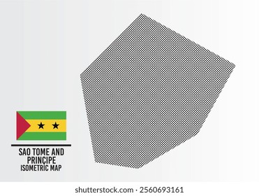 Sao Tome And Prıncıpe flag and map vector	