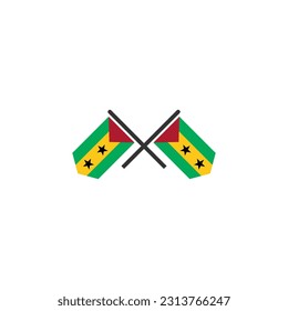 Sao tome flags icon set, Sao tome independence day icon set vector sign symbol