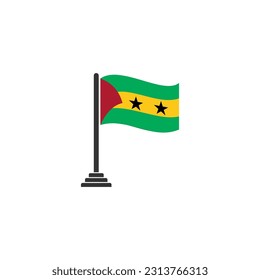 Sao tome flags icon set, Sao tome independence day icon set vector sign symbol