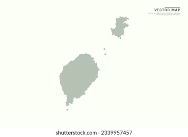 Sao Tome map of green vector modern.