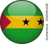 Sao Tome and Principe 3D Rounded Country Flag Icon