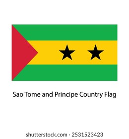 Sao Tome and Principe Country Flag hand drawing illustration vector based drawing