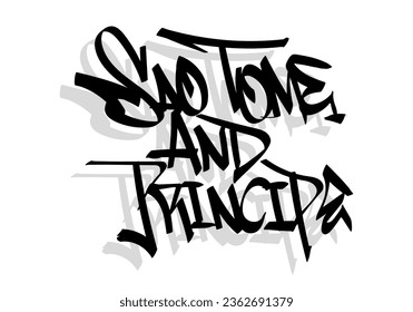 SAO TOME AND PRINCIPE country graffiti tag style