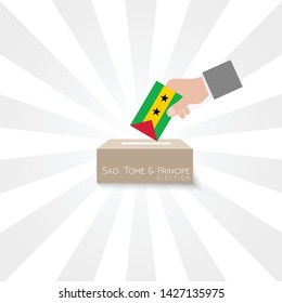 Sao Tome & Principe Elections Vote Box Vector