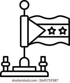 Sao Tome And Principe Filled Style Icon Design