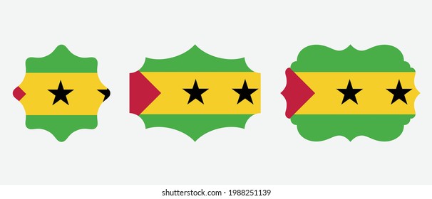 Sao Tome and Principe flag. flat icon symbol vector illustration