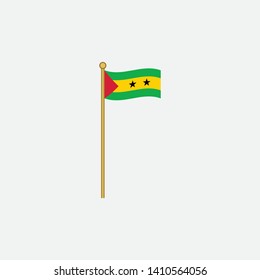 sao tome and principe flag graphic element Illustration template