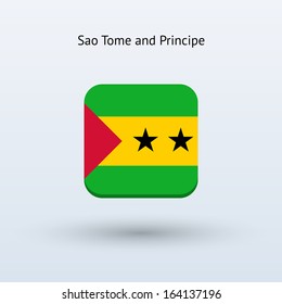 Sao Tome and Principe flag icon. Vector illustration.