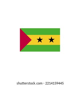 Sao Tome and Principe flag icon flat style design. Sao Tome and Principe flag vector illustration. isolated on white background.