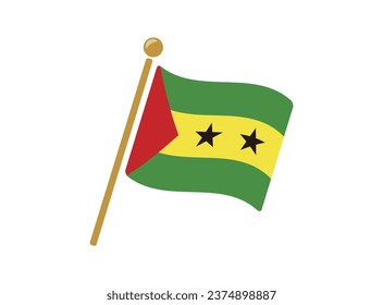 Sao Tome and Principe flag icon vector illustration