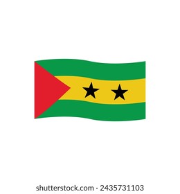 sao tome and principe flag icon vector template illustration logo design